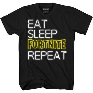 FORTNITE EAT SLEEP FORTNITE REPEAT SHORT SLEEVE T SHIRT